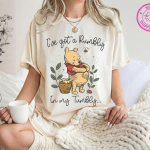 Comfort Colors Winnie the Pooh Pregnancy Reveal Shirt, Mommy To Bee Tumbly Tee,  Mom Gift, Cute Mom Outfit, Mothers Day Gifts