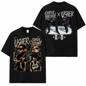 Usher Chris Brown R&B Tour 2026 Concert Graphic Tee, Urban Streetwear Hip Hop Shirt