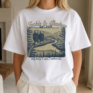 Jackie and Shadow Eagle Shirt, Big Bear Lake California Bald Eagle Tee, Jackie Eagle Couple Gift, Wildlife Bird Lover Vintage Nature Shirt