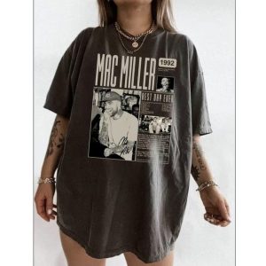 Mac Miller Graphic T Shirt Vintage Style Fan Tee