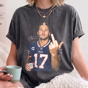 Josh Allen 17 Shirt, Buffalo Football Fan Tee, Funny football Quarterback T Shirt, Game Day Gift